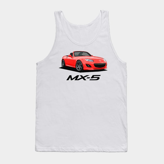 Mazda MX-5 Miata NC - NC2 Red Tank Top by Woreth